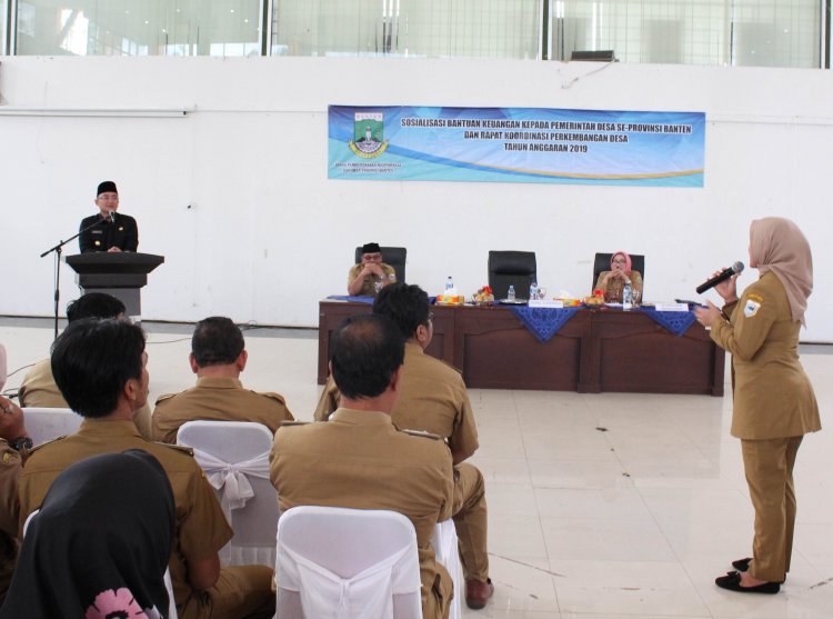 Wakil Gubernur menghadiri Sosialisasi Bantuan Keuangan Kepada Pemerintah Desa Se-Provinsi Banten (Kab. Pandeglang)