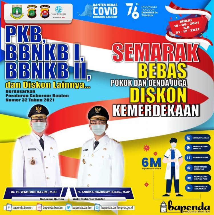 SEMARAK BEBAS POKOK DAN DENDA JUGA DISKON KEMERDEKAAN!